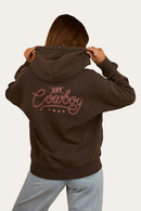 Ringers Western Women's Hey Cowboy Oversized Pullover Hoodie - Charcoal