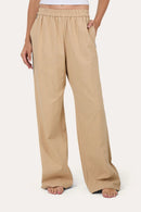 Ringers Western Womens Alexis Elastic Waist Wide Leg Pant - Beige
