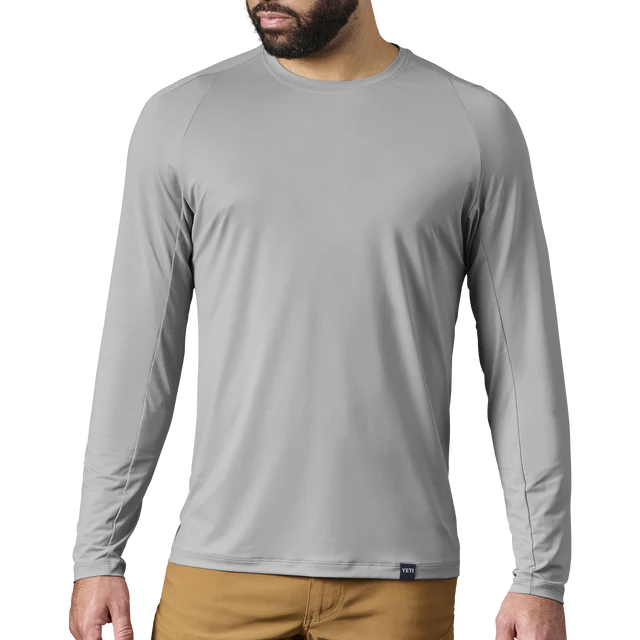 Yeti Men's Crew Neck Crew Neck Sunshirt - Grey