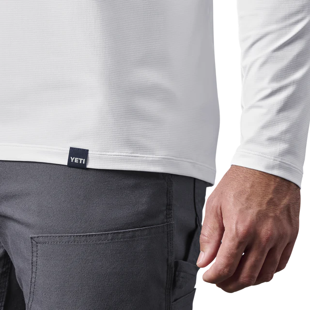 Yeti Men's Hooded Ultra Lightweight Sunshirt - White