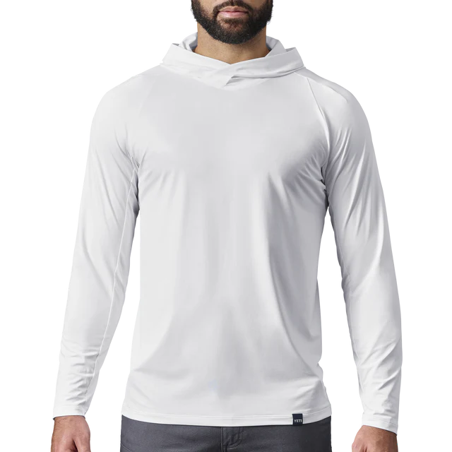 Yeti Men's Hooded Ultra Lightweight Sunshirt - White