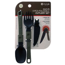 Mun's & Co. BPA Free Foldable Polyamide Cutlery Set (3 Piece) - Olive Green