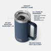 Yeti Rambler 24oz Durasip™ Ceramic Lined Mug with Magslider Lid - Navy