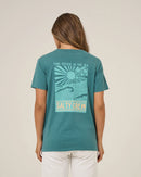Salty Crew Rise and Smil Short Sleeve Tee - Teal