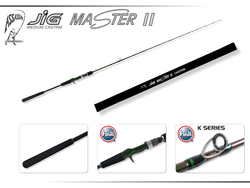 Assassin Jig Master 2 Rod AJMSJ6-MC 6ft Cast/Overhead (PE1.5-2 Jig Rod)