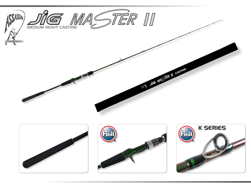 Assassin Jig Master 2 Rod AJMSJ6-MHC 6ft Cast/Overhead (PE2-4 Jig Rod)