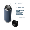 Yeti Rambler 26oz (769ml) Bottle with Chug Cap - Solar Flare