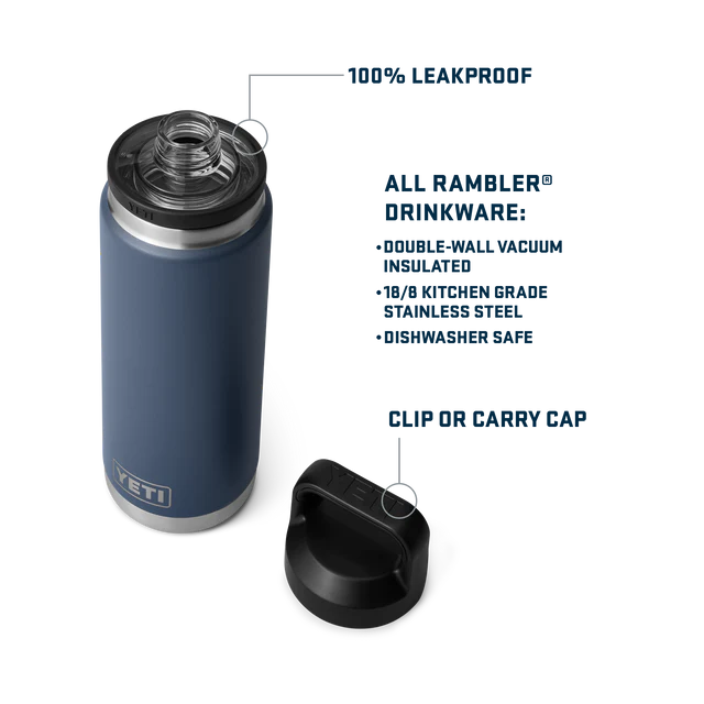 Yeti Rambler 26oz (769ml) Bottle with Chug Cap - Cherry Blossom