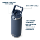 Yeti Rambler 26oz (769ml) Straw Bottle with Colour Matched Straw Lid - Ridgeline