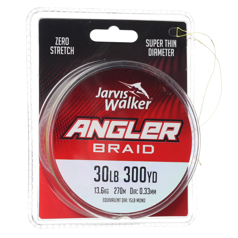 Jarvis Walker Angler Braid 300m Chartreuse (Assorted Sizes)