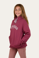 Ringers Western Kids Campus Pullover Fleece Hoodie - Berry