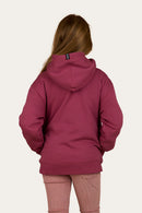 Ringers Western Kids Campus Pullover Fleece Hoodie - Berry