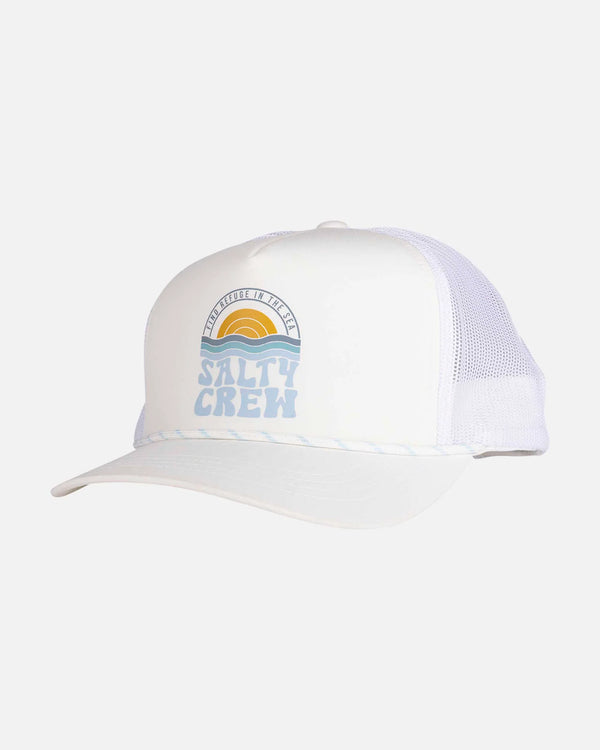 Salty Crew Sundowner Trucker Hat Cap - Off White