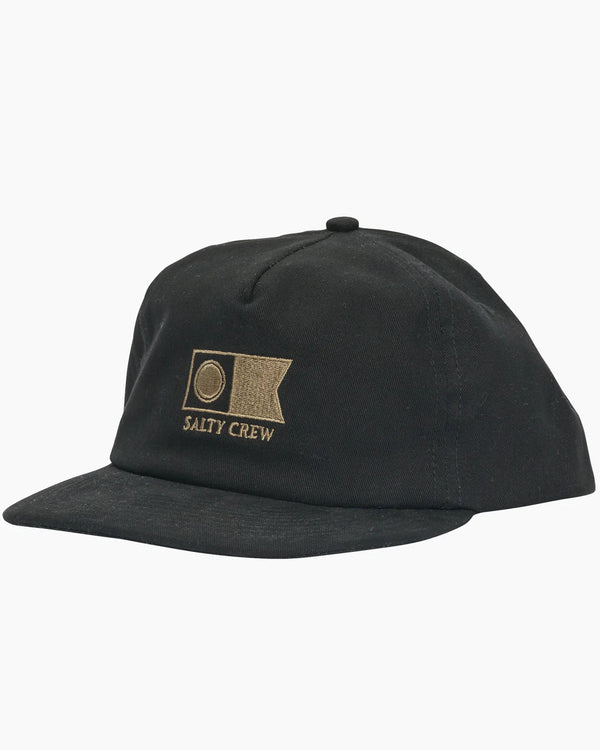 Salty Crew Flagship Decon 5 Panel Cap - Black