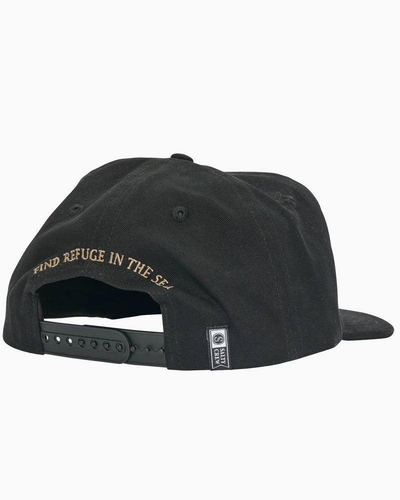 Salty Crew Flagship Decon 5 Panel Cap - Black