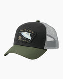 Salty Crew Surface Retro Trucker Cap - Black/Olive