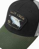 Salty Crew Surface Retro Trucker Cap - Black/Olive