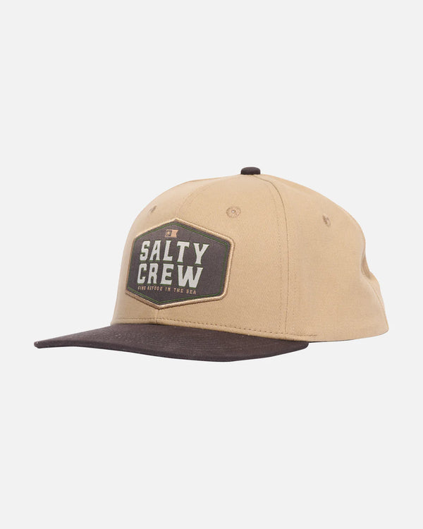 Salty Crew Buckle Structured 6 Panel Cap - Khaki