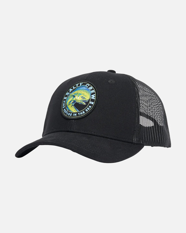 Salty Crew Mahi Club Retro Trucker Cap - Black