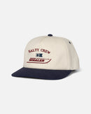 Salty Crew Whaler Snapback Cap - Off White/Navy