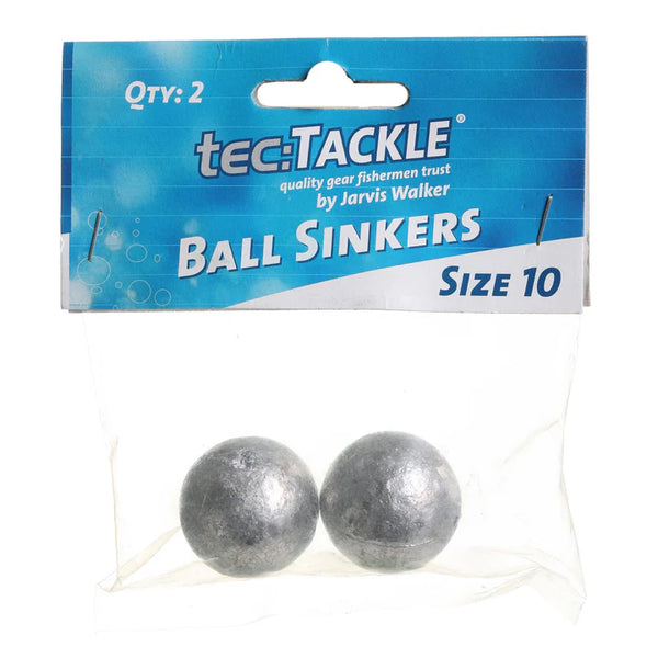 Jarvis Walker Tec Tackle Ball Sinkers - Size #10 (2 Pack)