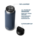 Yeti Rambler 36oz (1065ml) Bottle with Colour Matched Chug Cap - Ridgeline