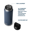 Yeti Rambler 36oz (1065ml) Bottle with Chug Cap - Black Forest Green