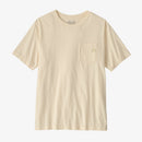 Patagonia Mens Fitz Roy Massif Pocket Short Sleeve Tee - Undyed Natural