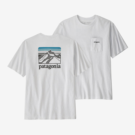 Patagonia Men's Line Logo Ridge Pocket Short Sleeve Responsibili-Tee® - White