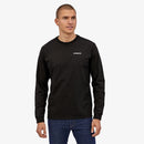 Patagonia Men's Long-Sleeved P-6 Logo Responsibili-Tee® - Black