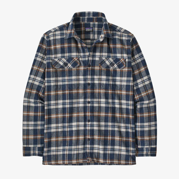 Patagonia Men's Long-Sleeved Organic Cotton Midweight Fjord Flannel Shirt - New Navy