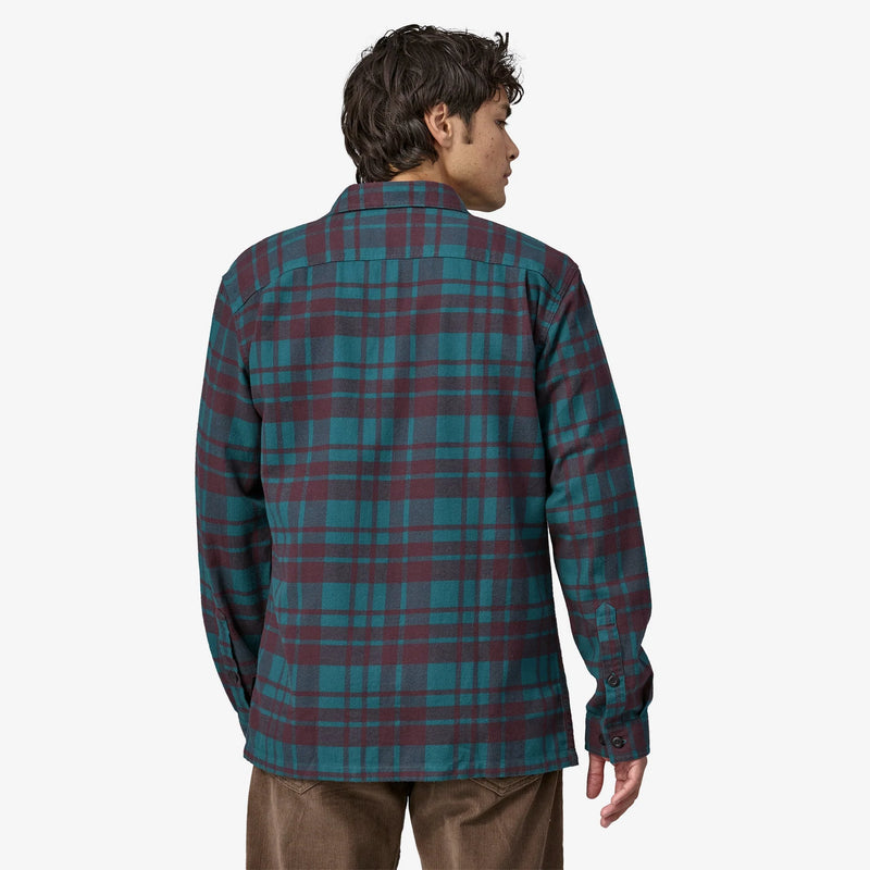 Patagonia Men's Long-Sleeved Organic Cotton Midweight Fjord Flannel Shirt - Belay Blue