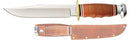 Ka-Bar 1235 Bowie-Stacked Leather Handle with Sheath - Brown Leather