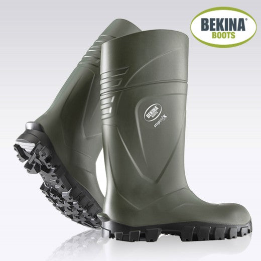 Bekina 'StepLite X GREEN' Steel Toe Gumboots (40% Lighter)