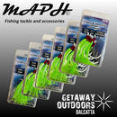 Maph Circle Hooks Offset Full Glow - Green (Various Sizes)