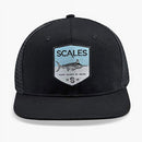 Scales Solid Marlin Mesh Trucker Hat - Black / Grey Mesh