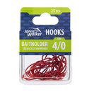 Jarvis Walker Chemically Sharpened Baitholder Hooks - Size 4 (25 Pack)