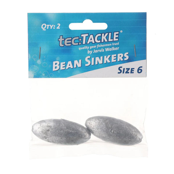 Jarvis Walker Tec Tackle Bean Sinkers - Size #6 (2 Pack)