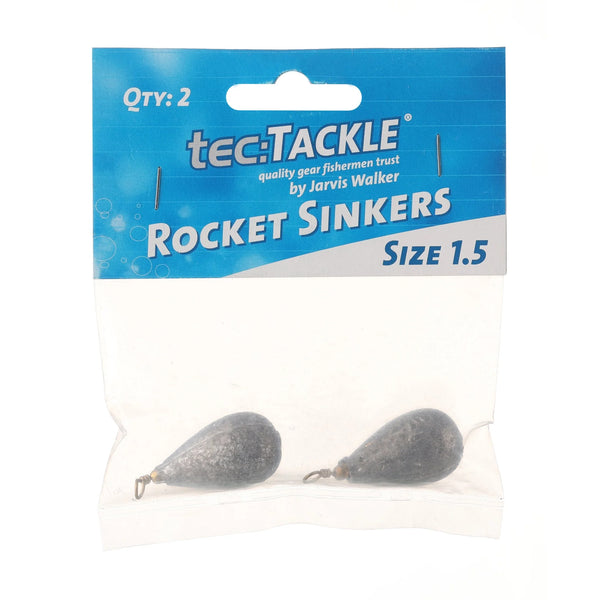 Jarvis Walker Tec Tackle Rocket Sinkers - Size #1.5 (2 Pack)