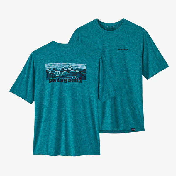 Patagonia Men's Capilene® Cool Daily Graphic Shirt - Belay Blue X-Dye