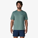 Patagonia Men’s Capilene® Cool Daily Shirt with Boardshort Logo - Blue Sage/Light Blue Sage X-Dye