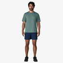 Patagonia Men’s Capilene® Cool Daily Shirt with Boardshort Logo - Blue Sage/Light Blue Sage X-Dye