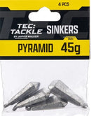 Jarvis Walker Tec Tackle Pyramid Sinker -Size 45g (4Pack)