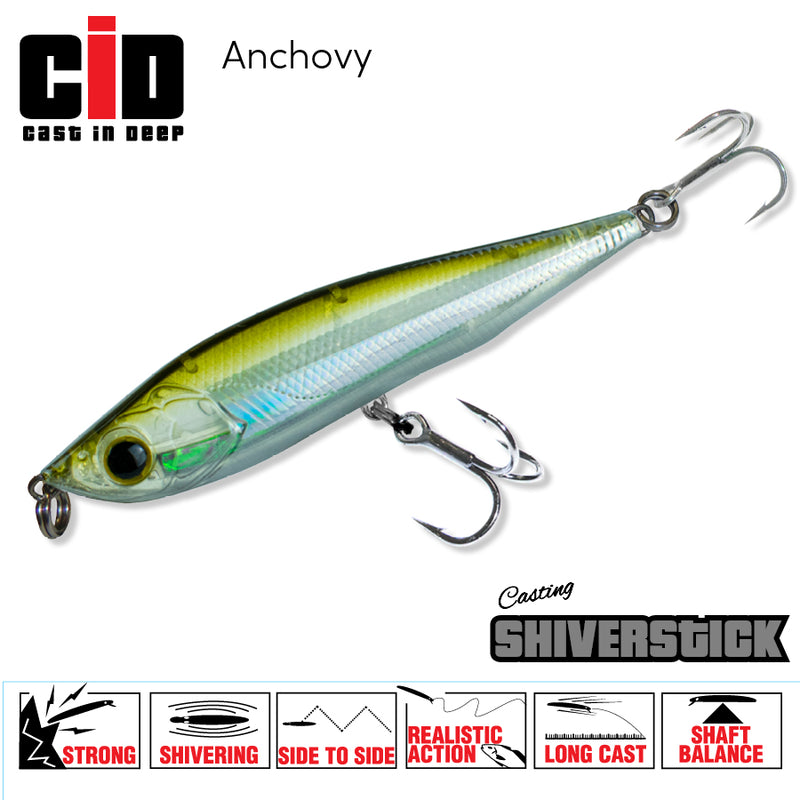 CID Shiverstick Lure 80mm Anchovy