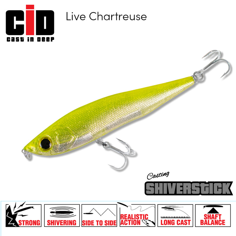 CID Shiverstick Lure 80mm Live Chartreuse