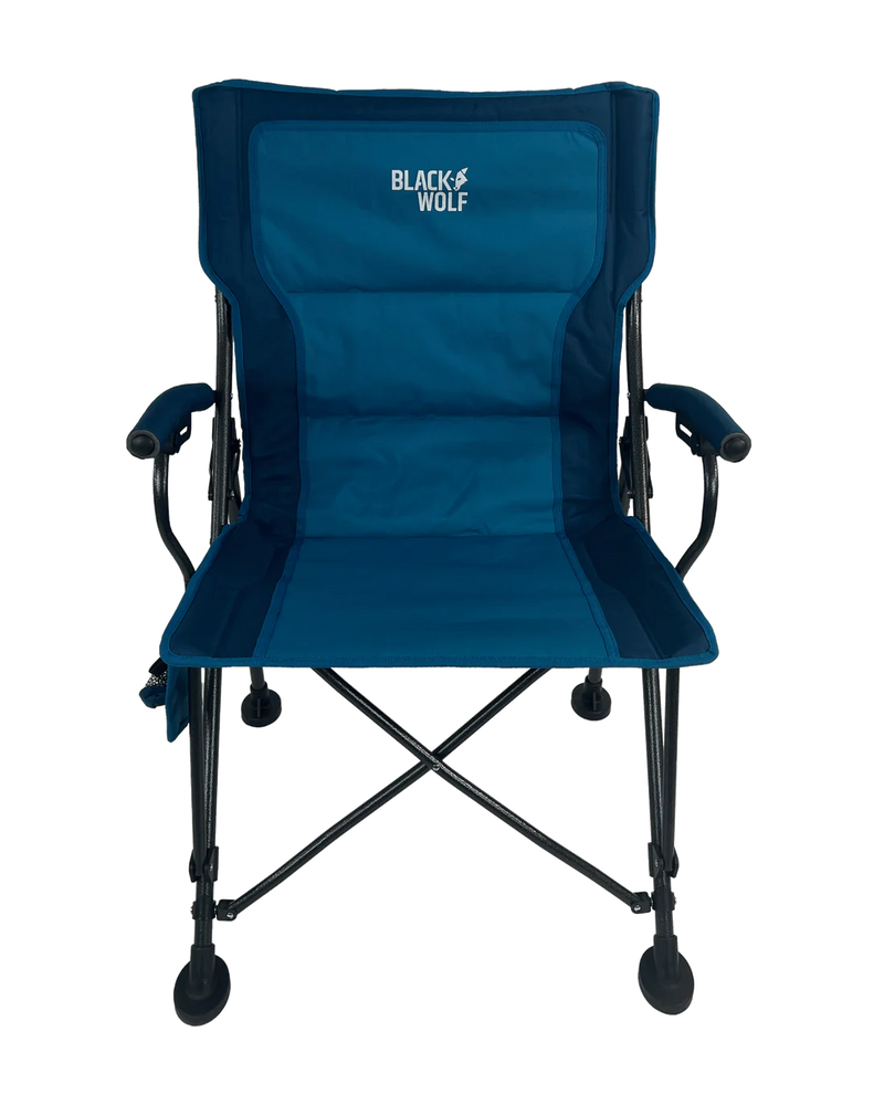 BlackWolf 4 Fold High Back Camping Chair - Gibraltar Sea Blue