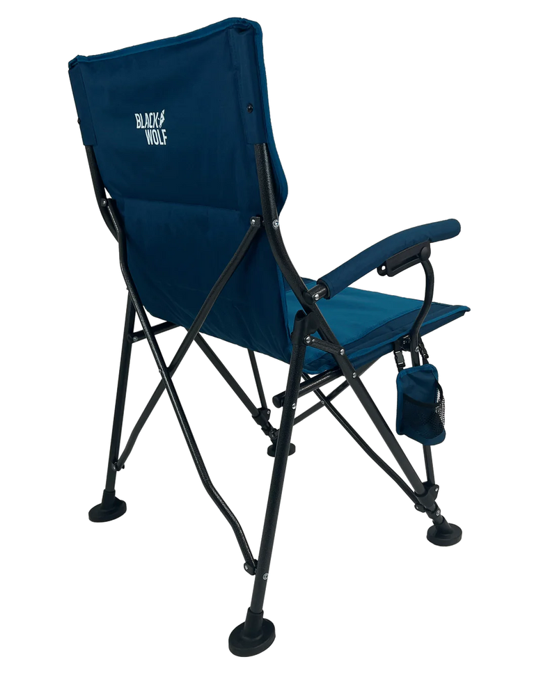 BlackWolf 4 Fold High Back Camping Chair - Gibraltar Sea Blue
