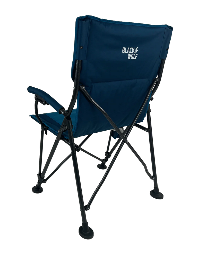 BlackWolf 4 Fold High Back Camping Chair - Gibraltar Sea Blue