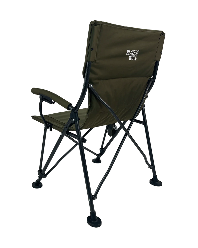 BlackWolf 4 Fold High Back Camping Chair - Moss
