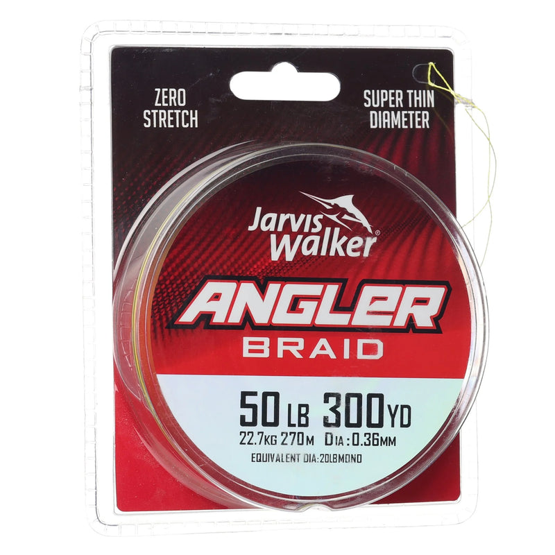 Jarvis Walker Angler Braid 300m Chartreuse (Assorted Sizes)